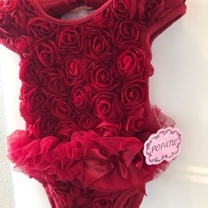 Popatu Red Rose Infant Onesie